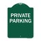 Signmission Designer Series Sign-Private Parking, Green & White Aluminum Sign, 18" x 24", GW-1824-23258 A-DES-GW-1824-23258 - alternate 1